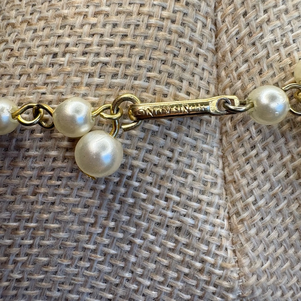 Japan Vintage Cascading Faux Pearl 18’ collar necklace - Picture 3 of 3